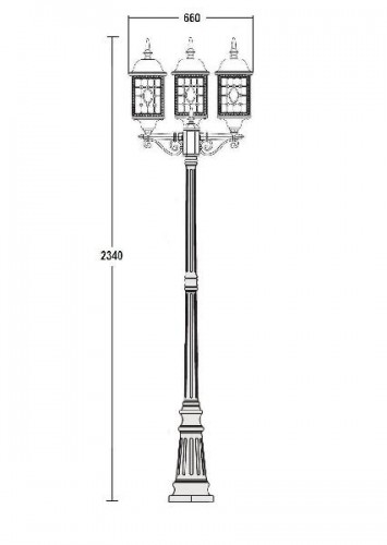 Наземный фонарь  64809L B R