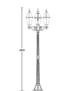 Наземный фонарь 89408 B Bl