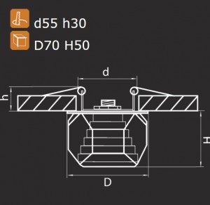 Точечный светильник ROMB 004060