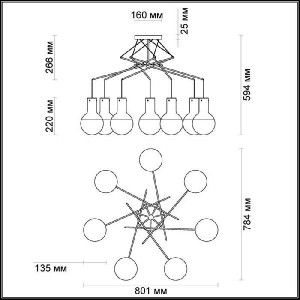 Подвесная люстра Marco 4029/7