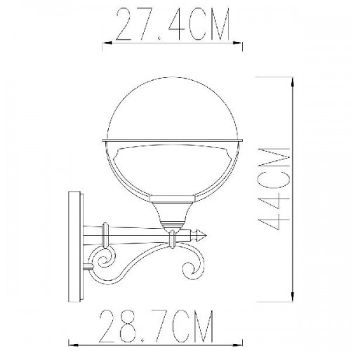 Настенный фонарь уличный Monaco A1491AL-1BK