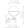 Настенный фонарь уличный Monaco A1491AL-1BK