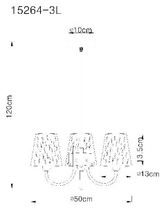 Подвесная люстра Tuxon 15264-3L