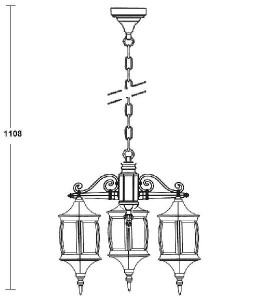 Уличный светильник подвесной 85170/3 Gb