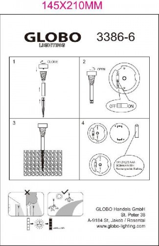 Наземный светильник Solar 3386-6