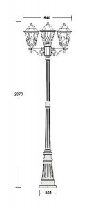 Наземный фонарь 79809 lg B Bl