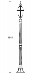 Наземный фонарь 89408 Bl
