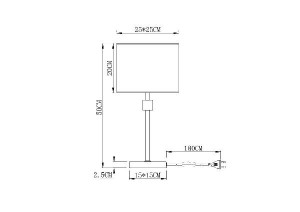 Интерьерная настольная лампа North A5896LT-1PB