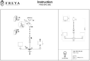 Подвесная люстра Tiana FR5015PL-08G