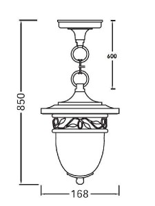 Уличный светильник подвесной 87205S Gb