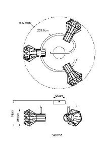 Потолочная люстра Priska 54017-3