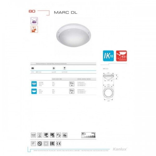 Потолочный светильник уличный Marc Dl 7015