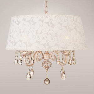 Подвесная люстра 10008 10008/4 белый с золотом/тонированный хрусталь Strotskis