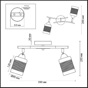 Потолочная люстра Filla 3030/2CA