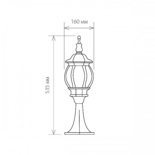 Наземный фонарь Farola 1001S черный / 9913-D (GL 1001S)