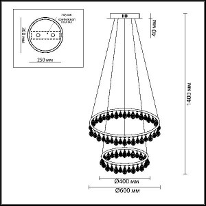 Подвесной светильник Onix 4602/60L