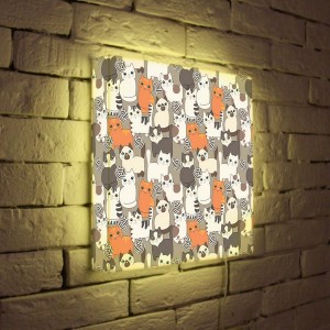 Лайтбокс Котята и клубочки 35-35-d-027