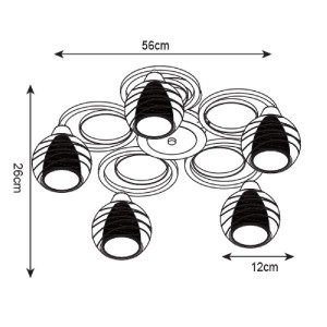 Потолочная люстра Ginevra A1604PL-5BK