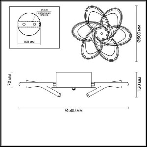 Потолочная люстра Miranda 3772/44CL