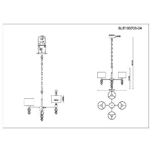 Подвесная люстра Ramer SLE105703-04