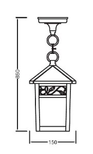 Уличный светильник подвесной 87305A Gb