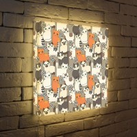 Лайтбокс Котята и клубочки 45-45-d-027