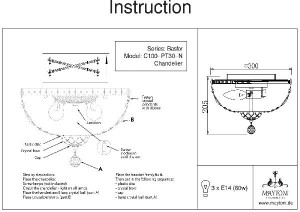 Потолочная люстра Basfor DIA100-CL-03-N