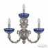 Бра 7109 7109B16/2+1/210 Ni P Clear-Blue/H-1J