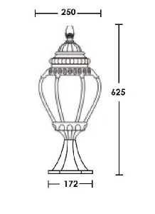 Наземный фонарь 89504L Bl