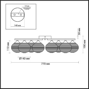 Потолочная люстра Cooper 4457/8C