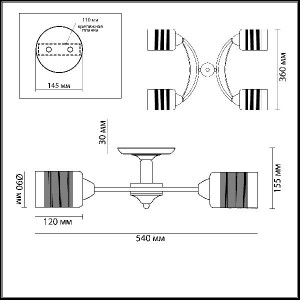 Потолочная люстра Filla 3030/4C