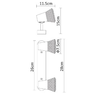 Спот Grid A9268AP-2WH