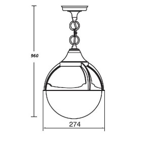 Уличный светильник подвесной 88105 Bl