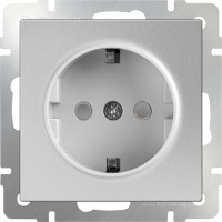Розетка Серебряный WL06-SKGS-01-IP44
