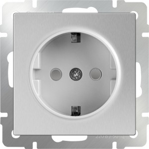 Розетка Серебряный WL06-SKGS-01-IP44