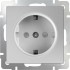 Розетка Серебряный WL06-SKGS-01-IP44