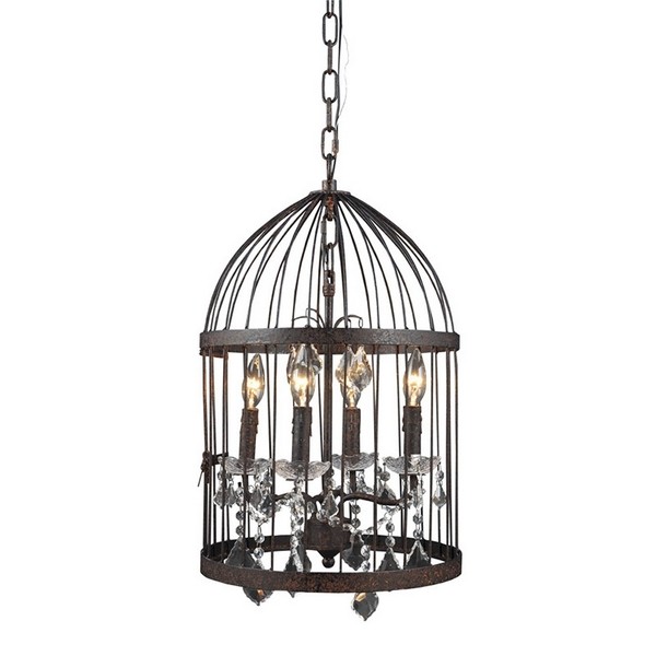 Подвесная люстра BIRD CAGE CH008-4-ABG-CRS Подвесная люстра BIRD CAGE CH008-4-ABG-CRS