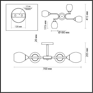Потолочная люстра Jolene 4546/4C