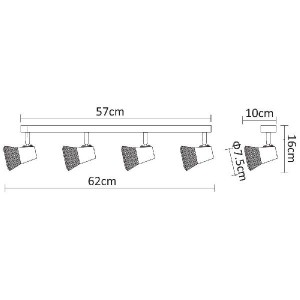 Спот Grid A9268PL-4WH