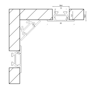 Профиль встраиваемый RC-1030