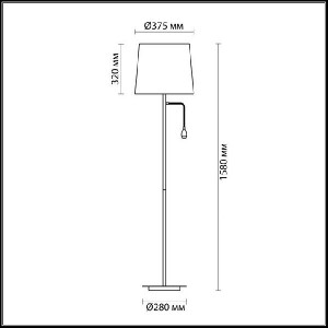 Торшер Edis 4114/1F