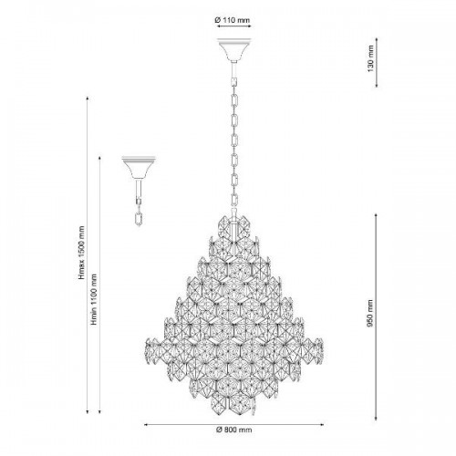 Подвесная люстра Rumba Rumba 1050.17 chrome
