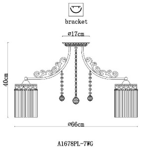 Потолочная люстра Torrente A1678PL-7WG