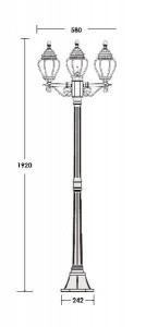 Наземный фонарь 89508L B Bl