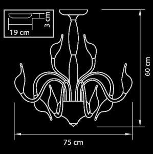 Потолочная люстра CIGNO COLLO 751024