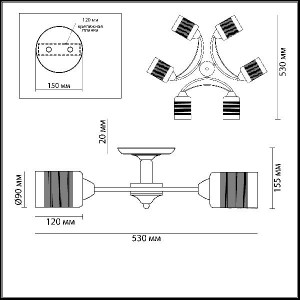 Потолочная люстра Filla 3030/6C
