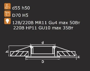 Точечный светильник Lega 11 011050
