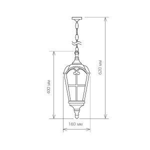 Уличный светильник подвесной Mira Mira H черное золото