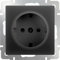 Розетка Черный матовый WL08-SKGS-01-IP44