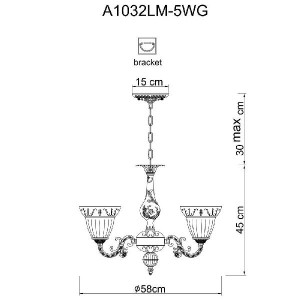Подвесная люстра Delizia A1032LM-5WG